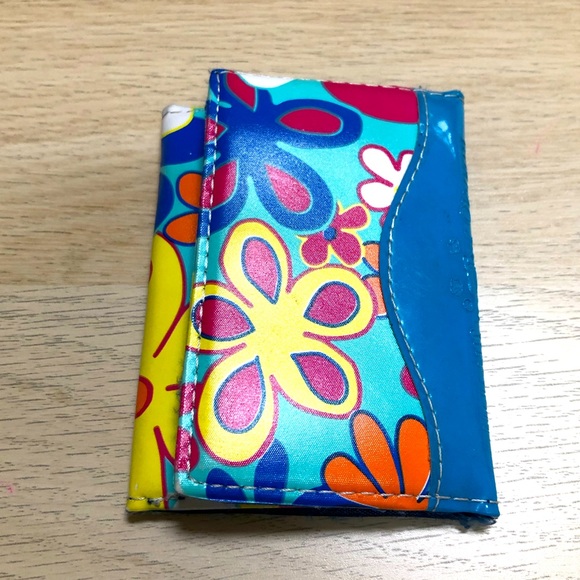 Huabao Jingpin Wallet in Blue with Flowers - Picture 5 of 12